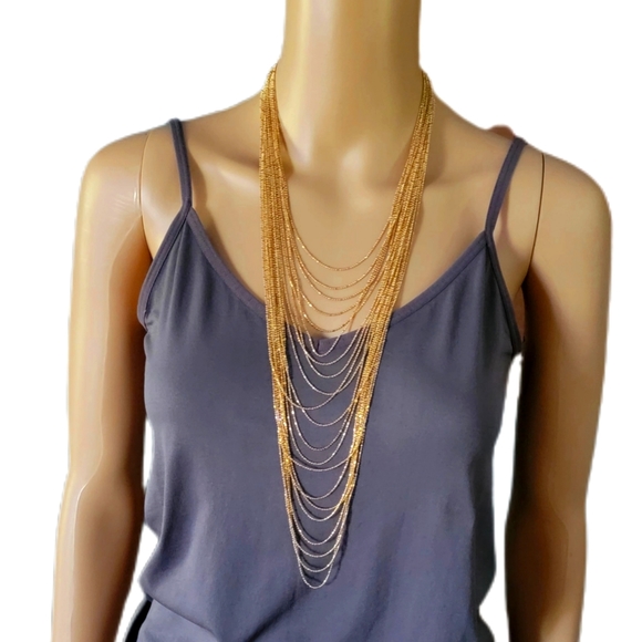 Jewelry - Gold Multi Layer Necklace NWT